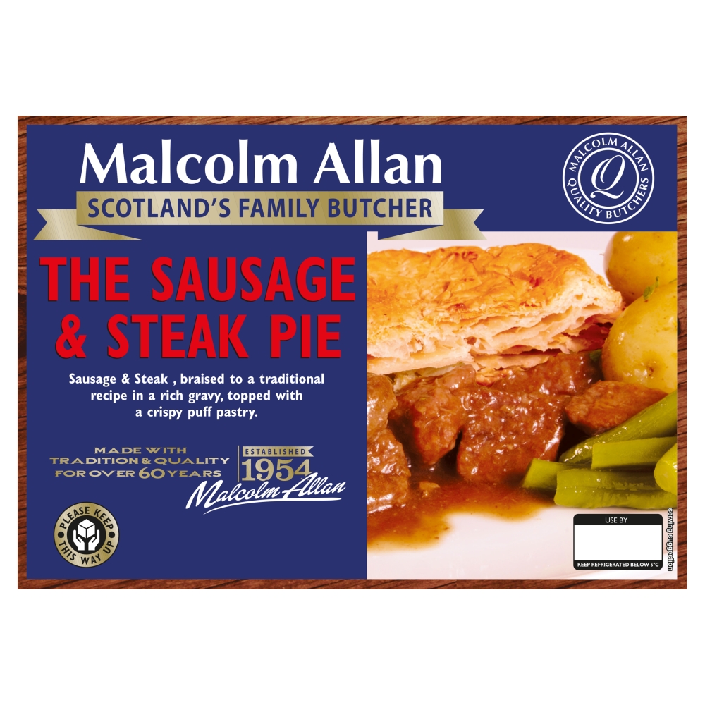 700g steak and sausage pie | Malcolm Allan